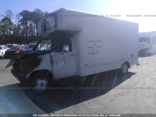 1FDKE37L2HHA18214 - 1987 FORD ECONOLINE E350 CUTAWAY VAN WHITE photo 2