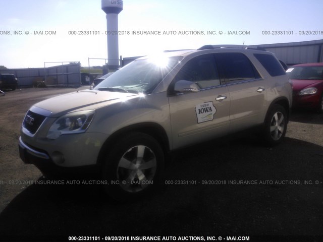 1GKKVRED5BJ244884 - 2011 GMC ACADIA SLT-1 Dorado foto 2
