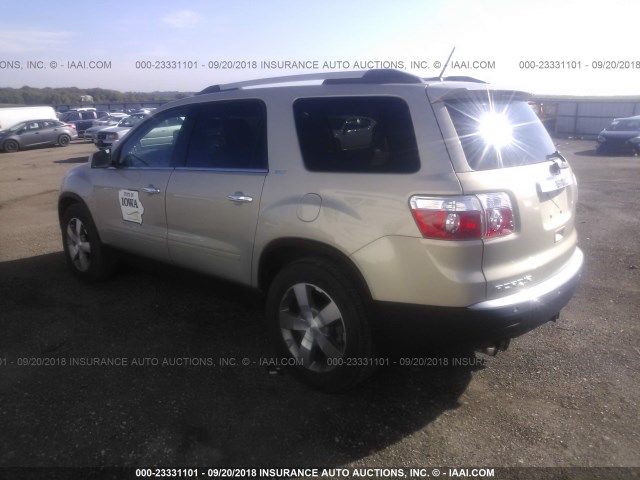 1GKKVRED5BJ244884 - 2011 GMC ACADIA SLT-1 GOLD photo 3