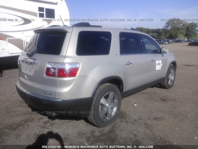 1GKKVRED5BJ244884 - 2011 GMC ACADIA SLT-1 Dorado foto 4