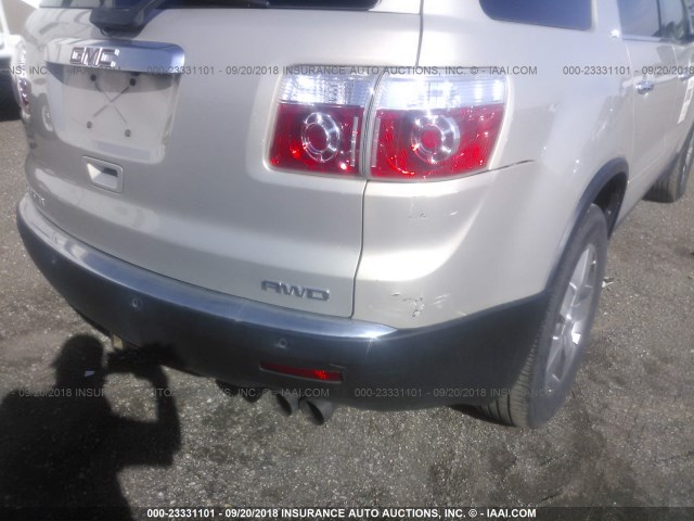 1GKKVRED5BJ244884 - 2011 GMC ACADIA SLT-1 Dorado foto 6