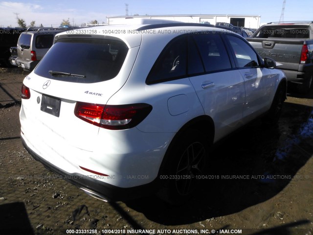 WDC0G4KB0GF096859 - 2016 MERCEDES-BENZ GLC 300 4MATIC WHITE photo 4