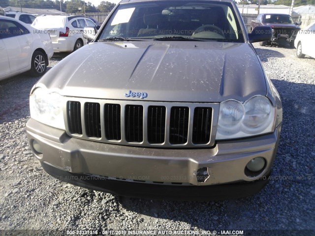 1J4GS48K26C187863 - 2006 JEEP GRAND CHEROKEE LAREDO/COLUMBIA/FREEDOM 灰色 照片 6