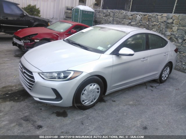 KMHD74LF8HU097341 - 2017 HYUNDAI ELANTRA SE SILVER photo 2