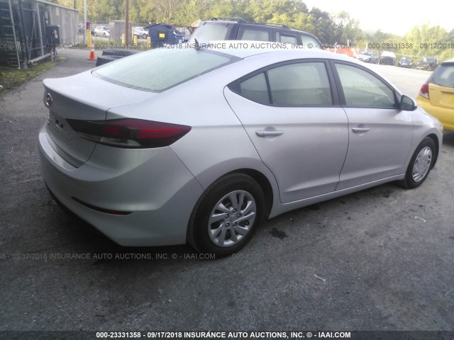 KMHD74LF8HU097341 - 2017 HYUNDAI ELANTRA SE SILVER photo 4