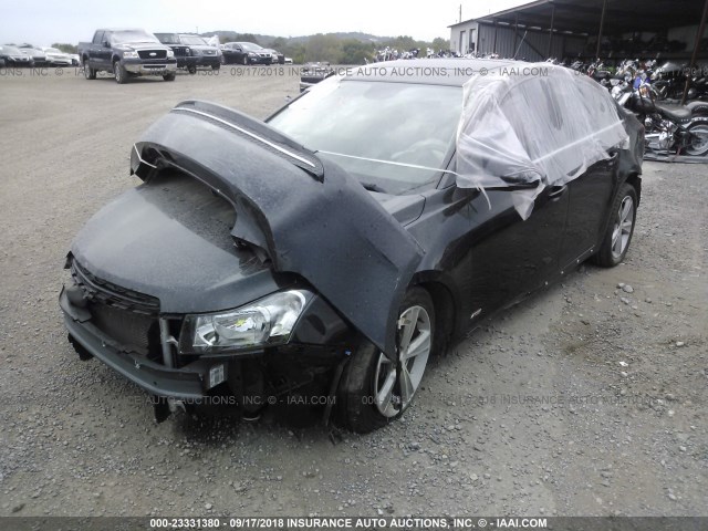 1G1PE5SB6F7282715 - 2015 CHEVROLET CRUZE LT BLACK photo 2