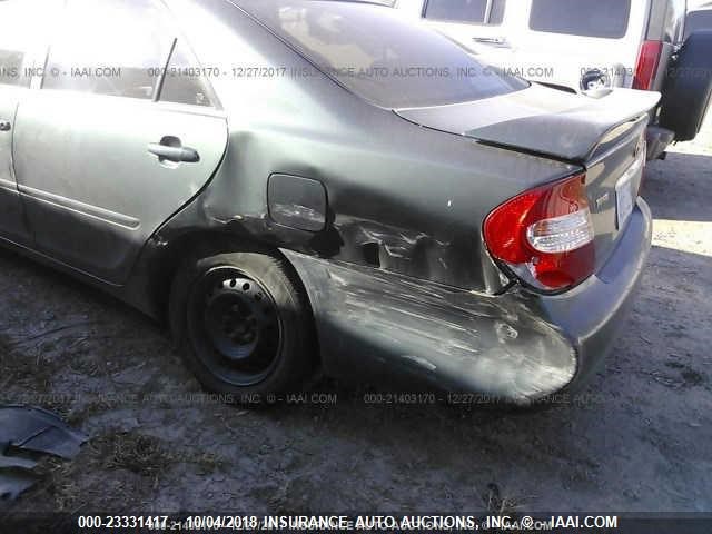 JTDBE32K230172013 - 2003 TOYOTA CAMRY LE/XLE GREEN photo 6
