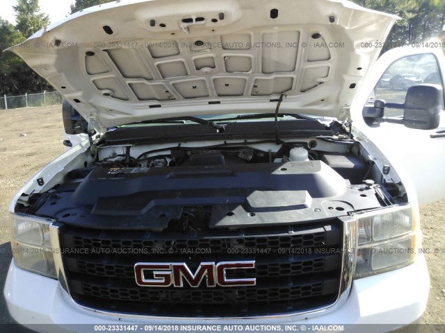 1GT12ZCG9EF140743 - 2014 GMC SIERRA K2500 HEAVY DUTY WHITE photo 10