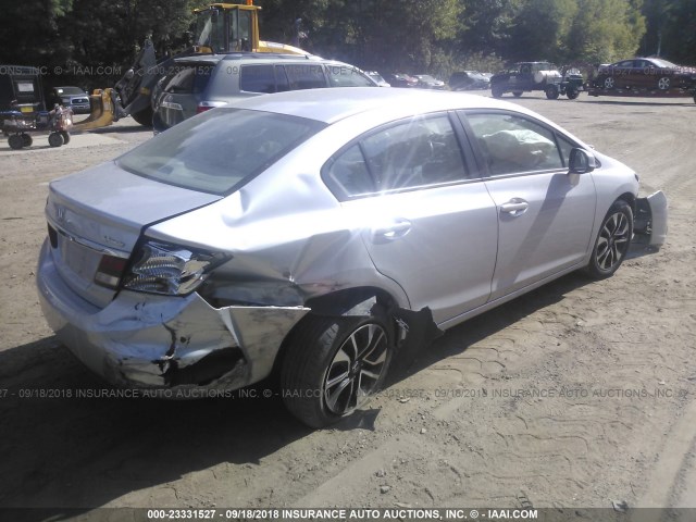 2HGFB2F92DH566928 - 2013 HONDA CIVIC EXL 银色 照片 4