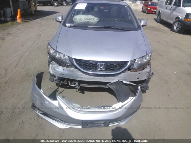 2HGFB2F92DH566928 - 2013 HONDA CIVIC EXL 银色 照片 6