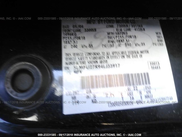 5LMFU27R94LJ33917 - 2004 LINCOLN NAVIGATOR BLACK photo 9