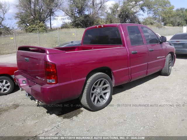 3D7HA18H55G789108 - 2005 DODGE RAM SRT10 PINK photo 4