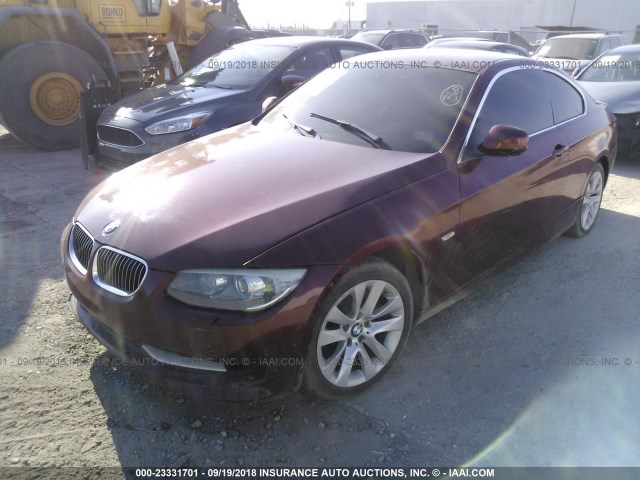 WBAKF5C59BE656454 - 2011 BMW 328 XI SULEV RED photo 2
