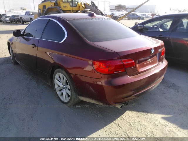 WBAKF5C59BE656454 - 2011 BMW 328 XI SULEV RED photo 3