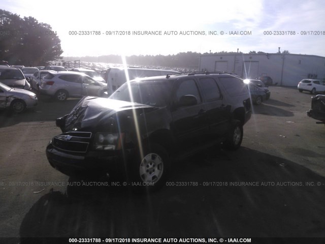 1GNFK26399R266800 - 2009 CHEVROLET SUBURBAN K1500 LT BLACK photo 2