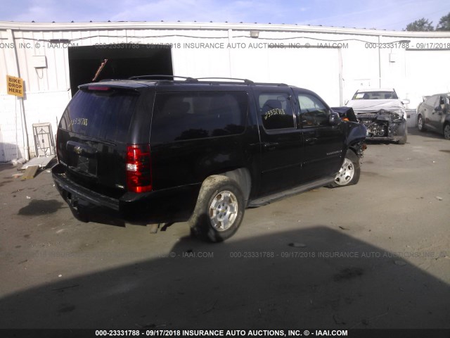 1GNFK26399R266800 - 2009 CHEVROLET SUBURBAN K1500 LT BLACK photo 4