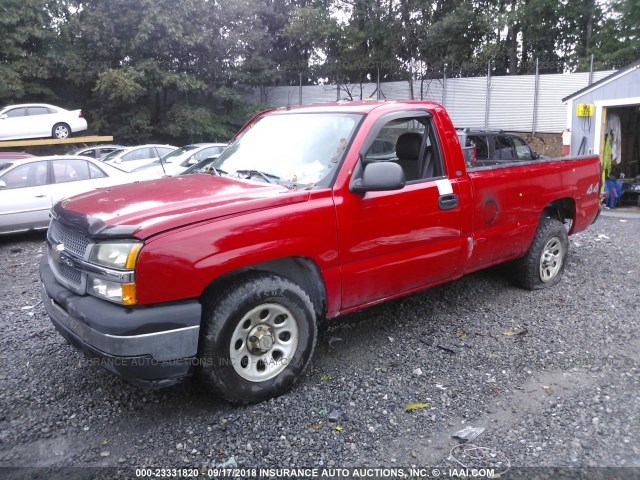 1GCEK14X25Z232017 - 2005 CHEVROLET SILVERADO K1500 RED photo 2