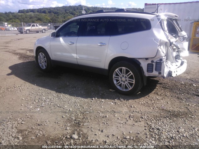 1GNKRGKD8FJ240429 - 2015 CHEVROLET TRAVERSE LT WHITE photo 3