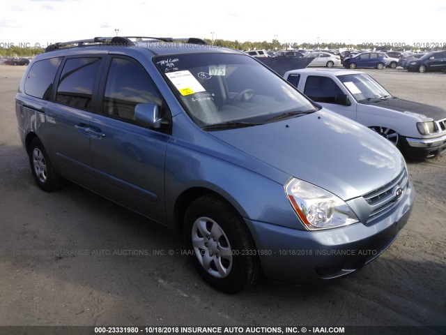 KNDMB233686265527 - 2008 KIA SEDONA EX/LX BLUE photo 1