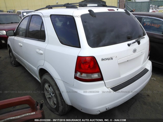 KNDJD733545232450 - 2004 KIA SORENTO EX/LX WHITE photo 3