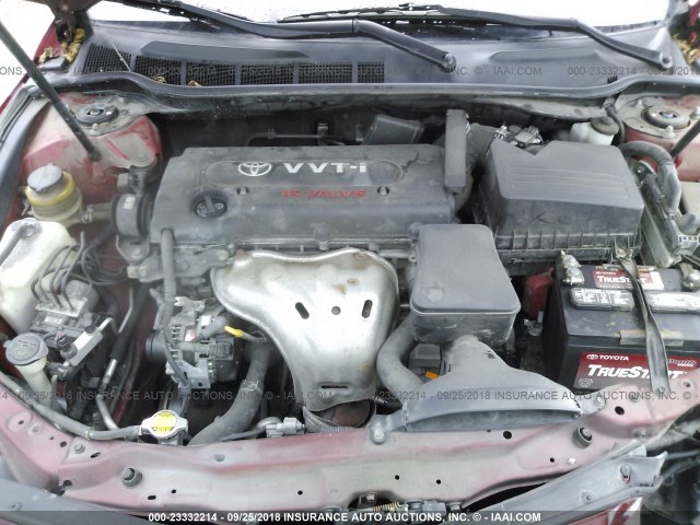 4T1BE46KX7U099371 - 2007 TOYOTA CAMRY NEW GENERAT CE/LE/XLE/SE RED photo 10