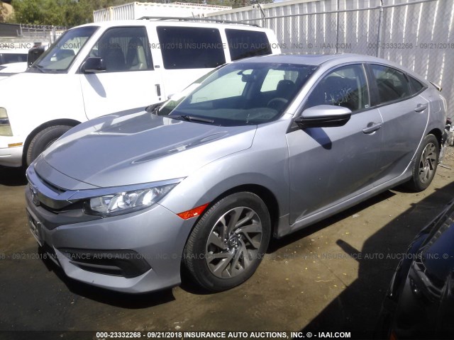 2HGFC2F74GH558734 - 2016 HONDA CIVIC EX SILVER photo 2