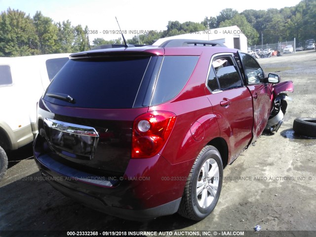 2GNFLEEK5C6360585 - 2012 CHEVROLET EQUINOX LT RED photo 4