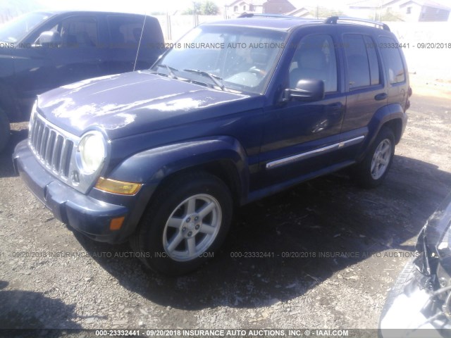 1J4GK58K27W517183 - 2007 JEEP LIBERTY LIMITED BLUE photo 2