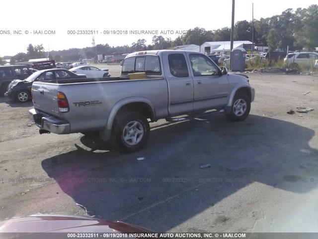 5TBBT44154S441502 - 2004 TOYOTA TUNDRA ACCESS CAB SR5 SILVER photo 4