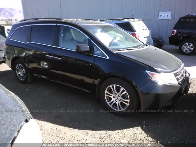 5FNRL5H63CB096037 - 2012 HONDA ODYSSEY EXL BLACK photo 1