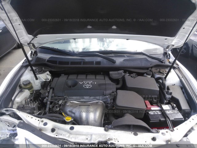JTNBF3EK9A3002702 - 2010 TOYOTA CAMRY SE/LE/XLE თეთრი ფოტო 10