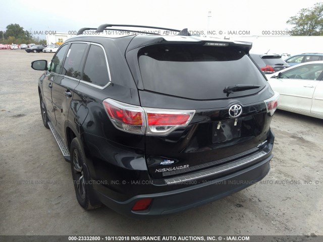 5TDJKRFH7GS302120 - 2016 TOYOTA HIGHLANDER XLE შავი ფოტო 3