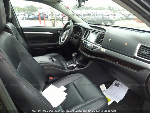 5TDJKRFH7GS302120 - 2016 TOYOTA HIGHLANDER XLE შავი ფოტო 5