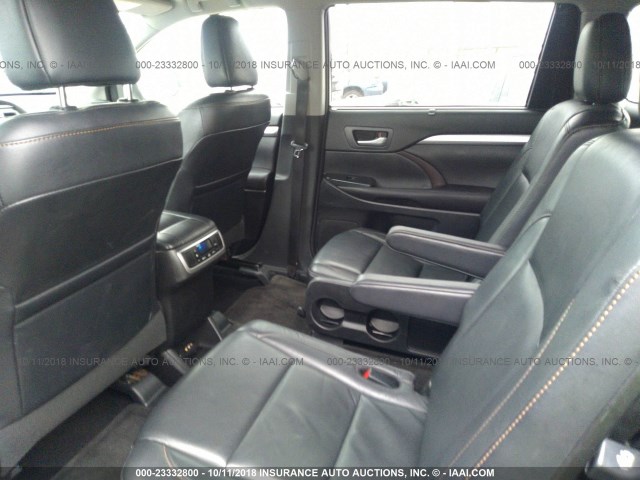 5TDJKRFH7GS302120 - 2016 TOYOTA HIGHLANDER XLE შავი ფოტო 8