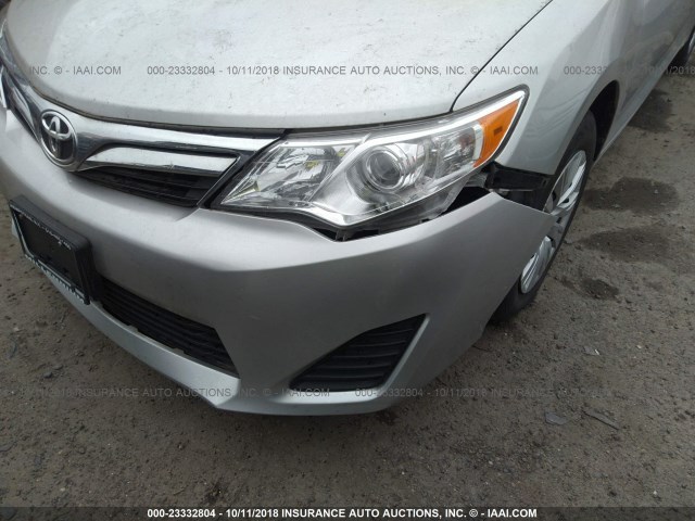 4T4BF1FK0DR317914 - 2013 TOYOTA CAMRY L/SE/LE/XLE SILVER photo 6