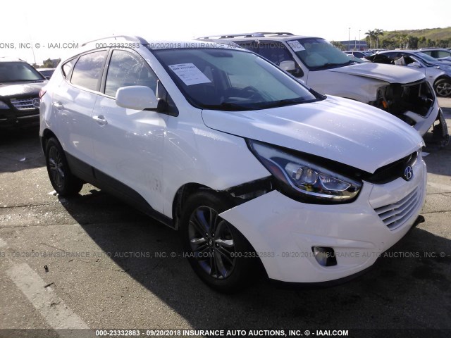 KM8JUCAG3EU909772 - 2014 HYUNDAI Tucson GLS/LIMITED/SE WHITE photo 1