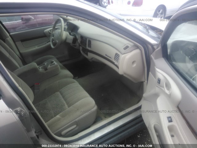 2G1WF55K129249554 - 2002 CHEVROLET IMPALA TAN photo 5