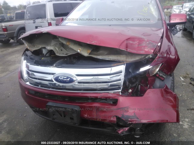 2FMDK49C27BB32407 - 2007 FORD EDGE SEL PLUS RED photo 6