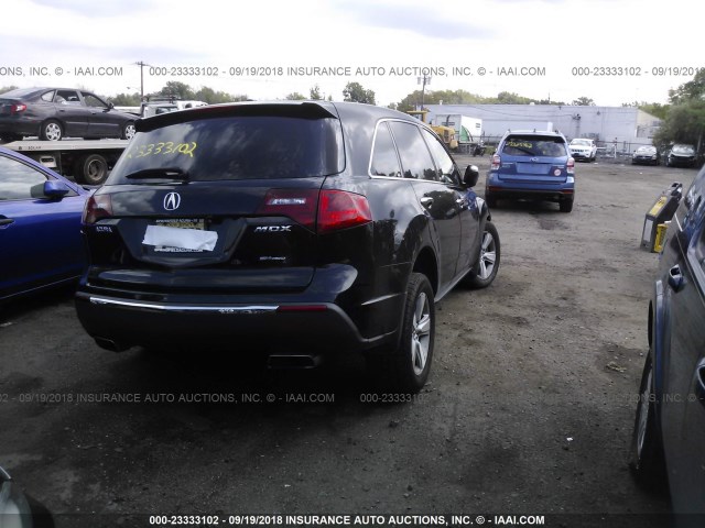 2HNYD2H34CH507995 - 2012 ACURA MDX TECHNOLOGY BLACK photo 4