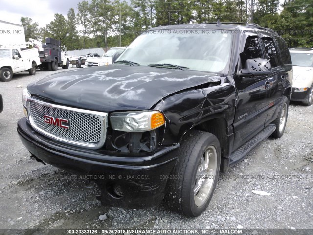 1GKEK63U86J157669 - 2006 GMC YUKON DENALI BLACK photo 2