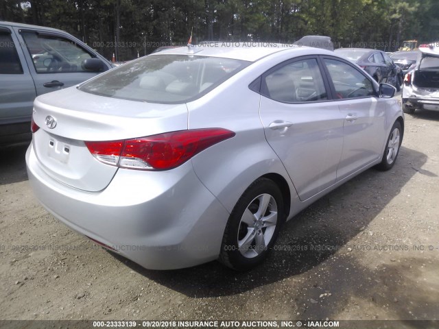 KMHDH4AE3CU283109 - 2012 HYUNDAI ELANTRA GLS/LIMITED SILVER photo 4