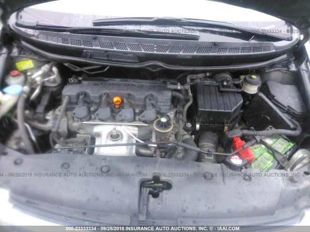 2HGFA16928H318620 - 2008 HONDA CIVIC EXL ნაცრისფერი ფოტო 10