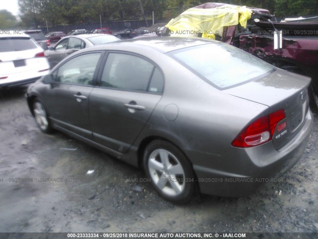 2HGFA16928H318620 - 2008 HONDA CIVIC EXL ნაცრისფერი ფოტო 3