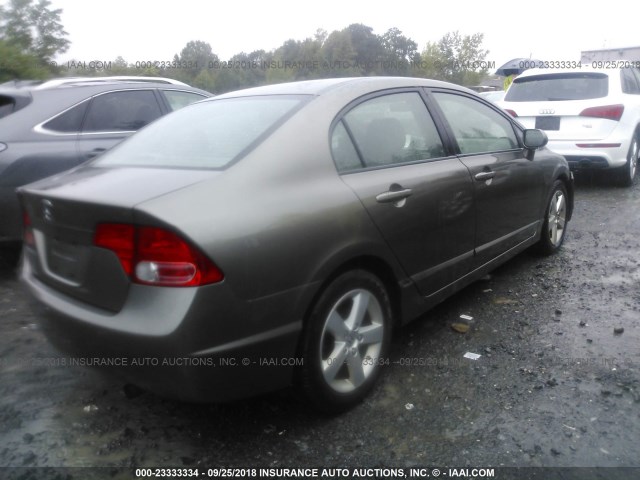 2HGFA16928H318620 - 2008 HONDA CIVIC EXL ნაცრისფერი ფოტო 4