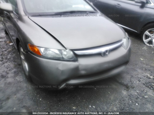 2HGFA16928H318620 - 2008 HONDA CIVIC EXL ნაცრისფერი ფოტო 6