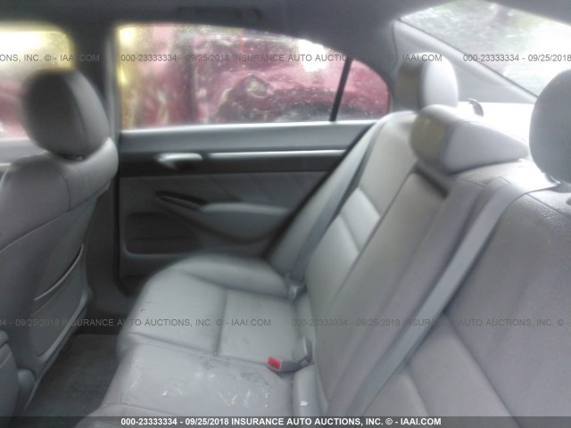 2HGFA16928H318620 - 2008 HONDA CIVIC EXL ნაცრისფერი ფოტო 8