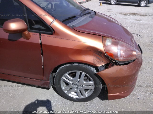 JHMGD38617S008814 - 2007 HONDA FIT S 橙色 照片 6