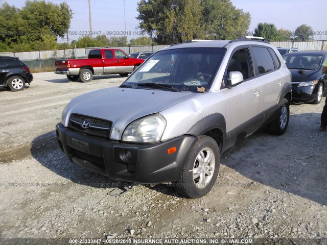 KM8JN72D66U257482 - 2006 HYUNDAI TUCSON GLS/LIMITED SILVER photo 2