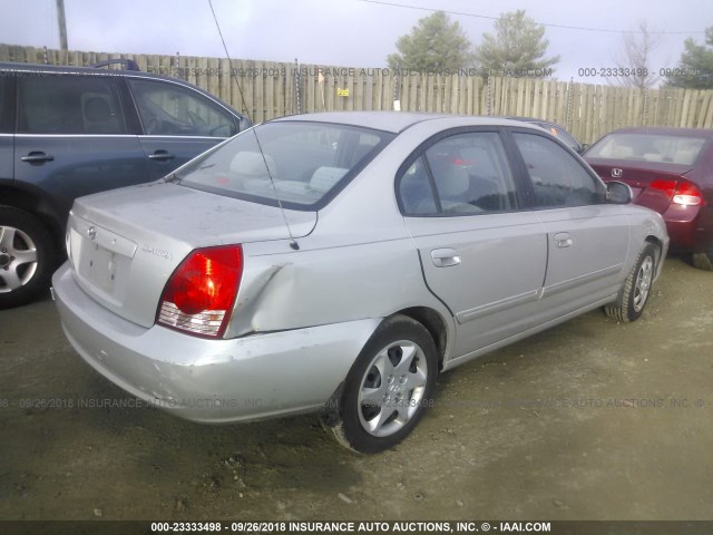 KMHDN46D26U334824 - 2006 HYUNDAI ELANTRA GLS/GT/LIMITED SILVER photo 4