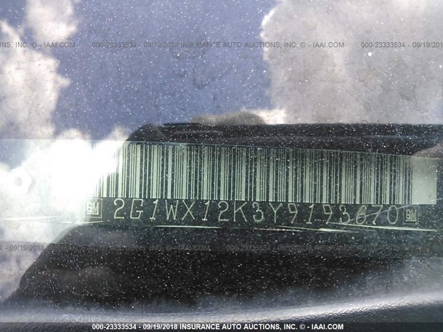 2G1WX12K3Y9193670 - 2000 CHEVROLET MONTE CARLO SS ლურჯი ფოტო 9